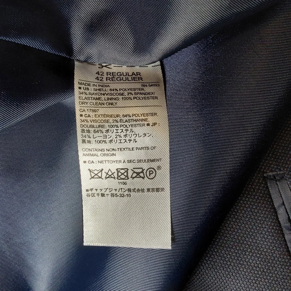 BANANA REPUBLIC Men's Standard Fit Blazer 42R‎ Dk Blue Sport Coat Jacket Stretch